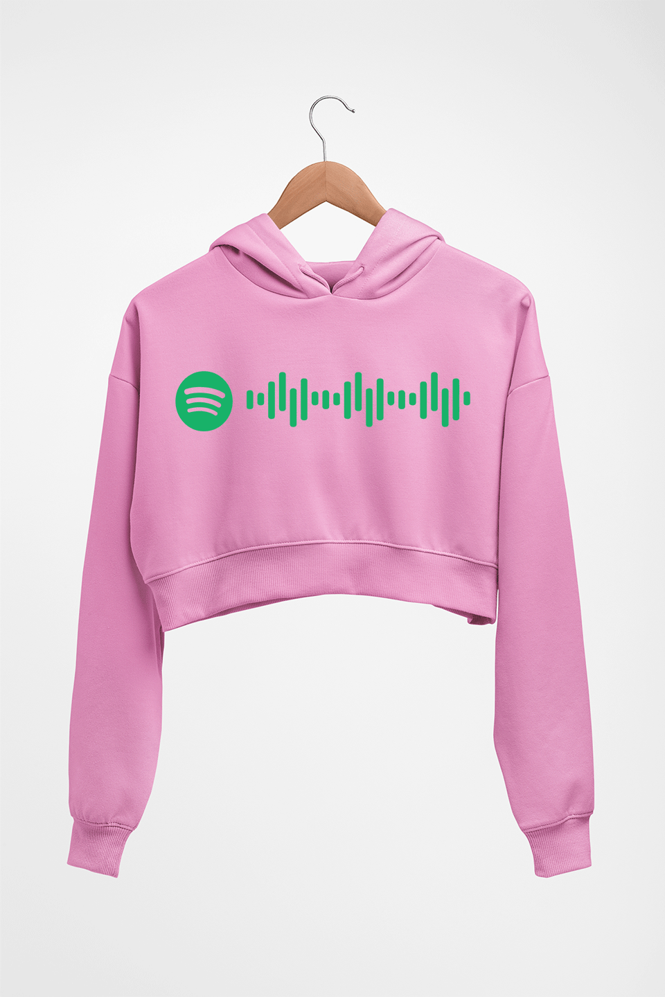 Spotify Crop HOODIE FOR WOMEN-Light Baby Pink-Ektarfa.online