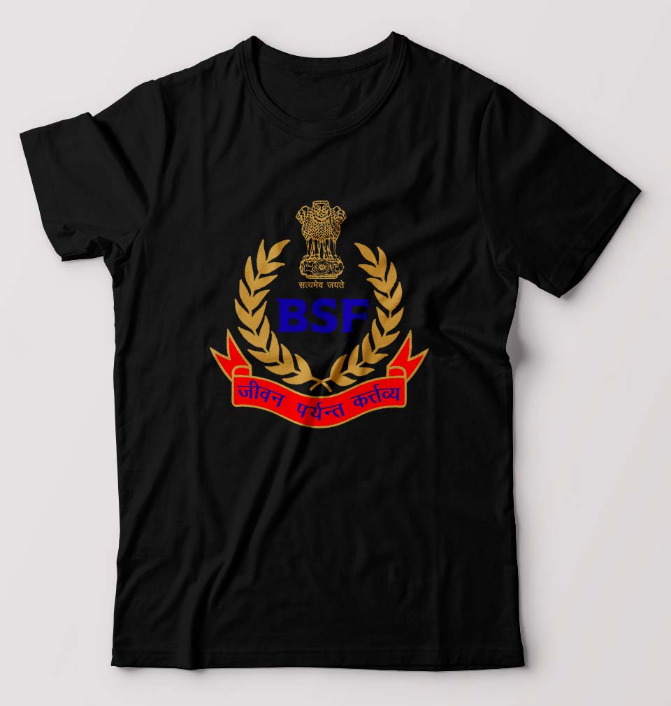 BSF Army T-Shirt for Men-Black-Ektarfa.online