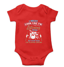 Load image into Gallery viewer, Drummer Kids Romper For Baby Boy/Girl-0-5 Months(18 Inches)-RED-Ektarfa.online
