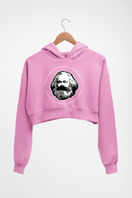 Load image into Gallery viewer, Karl Marx Crop HOODIE FOR WOMEN-Light Baby Pink-Ektarfa.online
