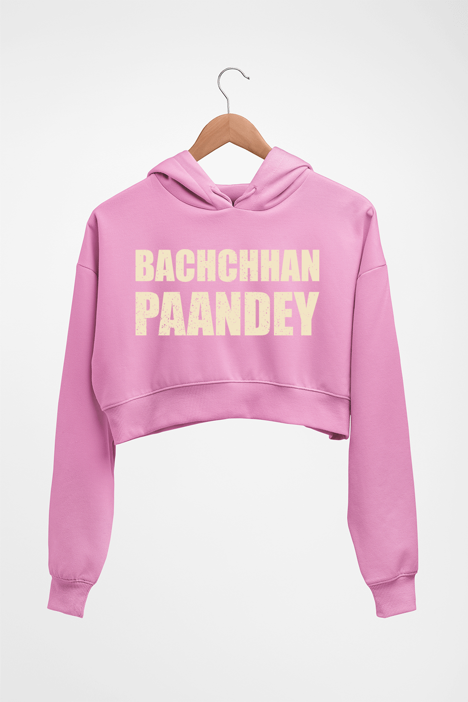 Bachchan Pandey Crop HOODIE FOR WOMEN-Light Baby Pink-Ektarfa.online