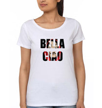 Load image into Gallery viewer, Money Heist Bella Ciao T-Shirt for Women-White-Ektarfa.online
