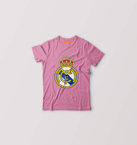 Real Madrid Kids T-Shirt for Boy/Girl-Light baby pink-Ektarfa.online