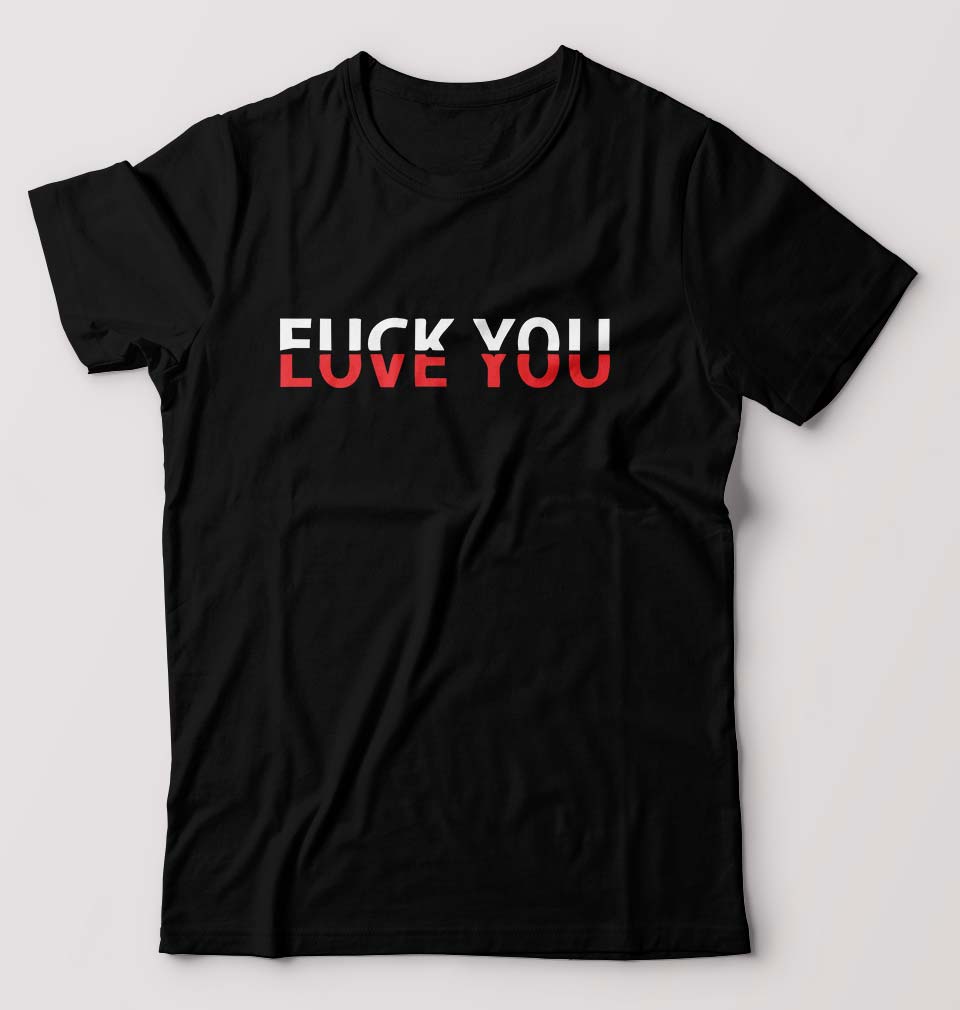 Fuck-Love You T-Shirt for Men-Black-Ektarfa.online