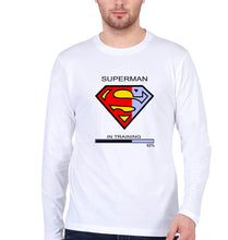 Load image into Gallery viewer, Superman Gym Full Sleeves T-Shirt for Men-White-Ektarfa.online
