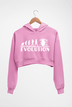 Load image into Gallery viewer, Drummer Evolution Crop HOODIE FOR WOMEN-Light Baby Pink-Ektarfa.online
