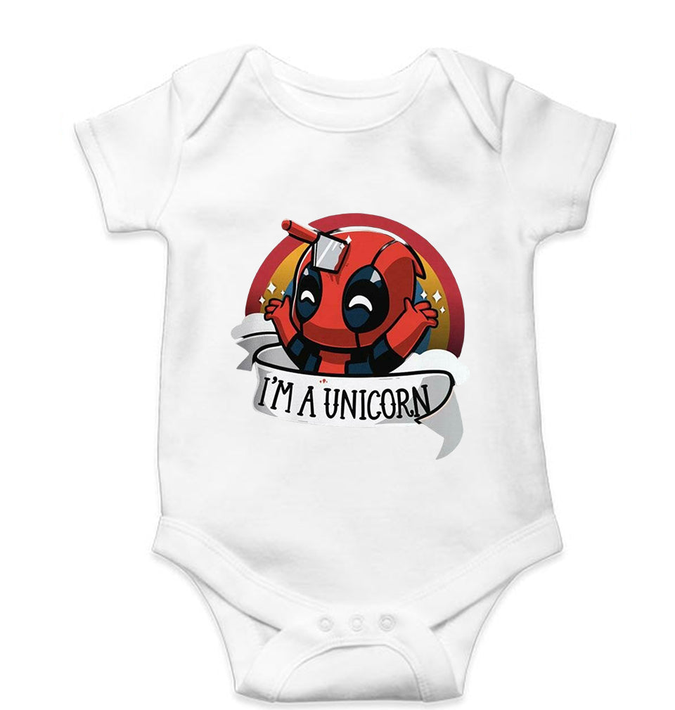 Deadpool Unicorn Kids Romper For Baby Boy/Girl-White-Ektarfa.online