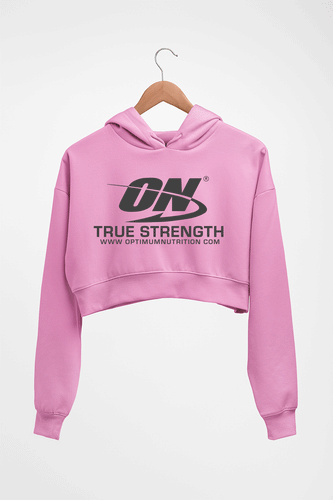 optimum nutrition Crop HOODIE FOR WOMEN-Light Baby Pink-Ektarfa.online