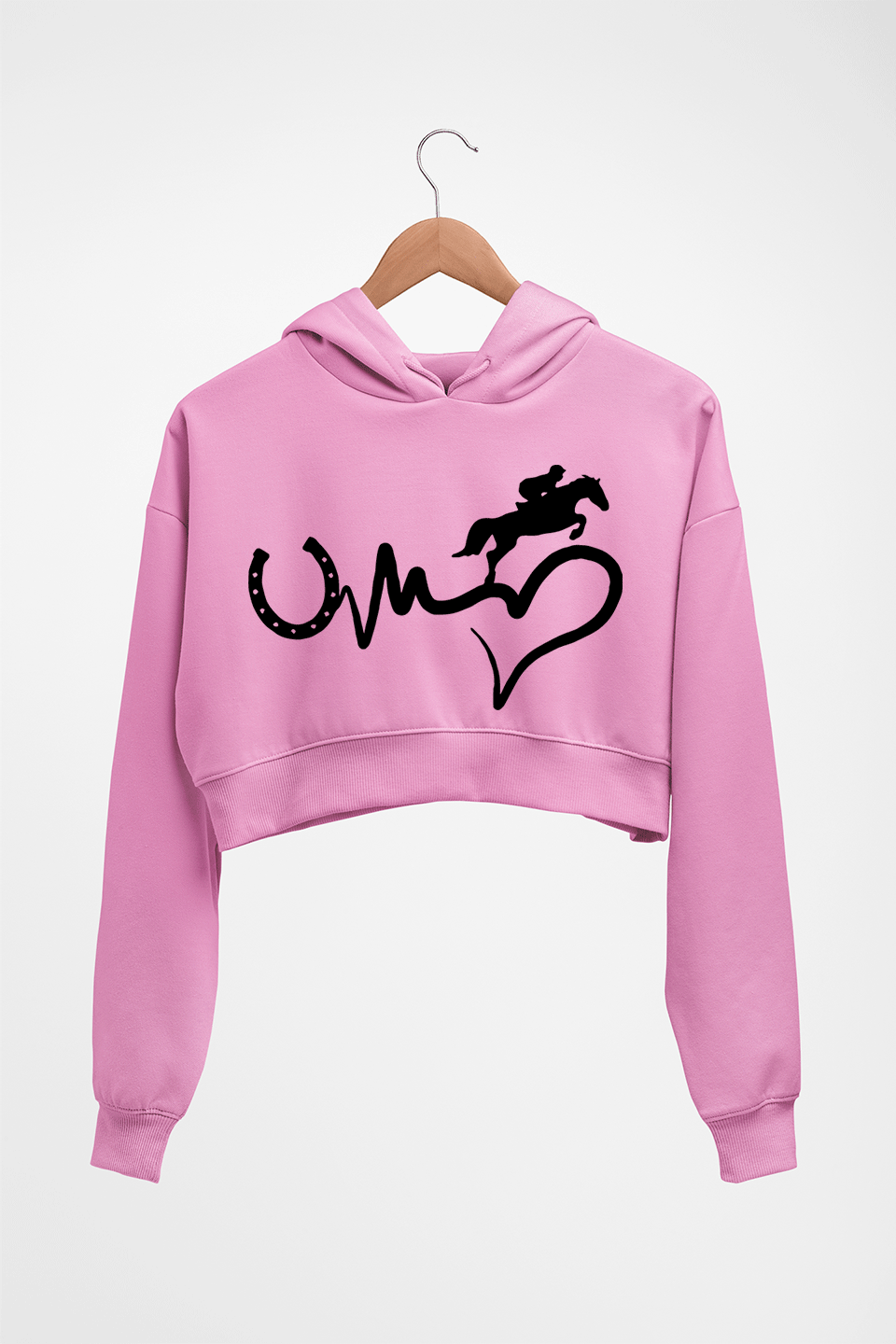 Horse Riding Crop HOODIE FOR WOMEN-Light Baby Pink-Ektarfa.online