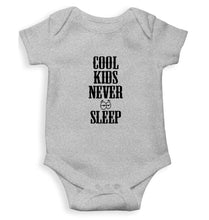 Load image into Gallery viewer, Cool Kids Never Sleep Kids Romper For Baby Boy/Girl-0-5 Months(18 Inches)-Grey-Ektarfa.online
