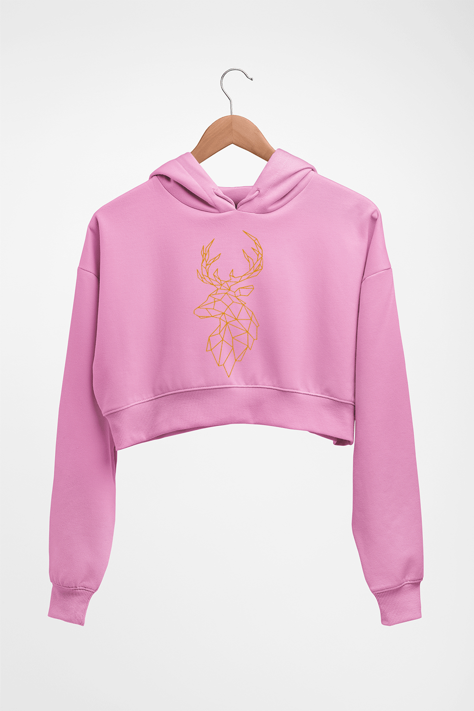 Deer Crop HOODIE FOR WOMEN-Light Baby pink-Ektarfa.online