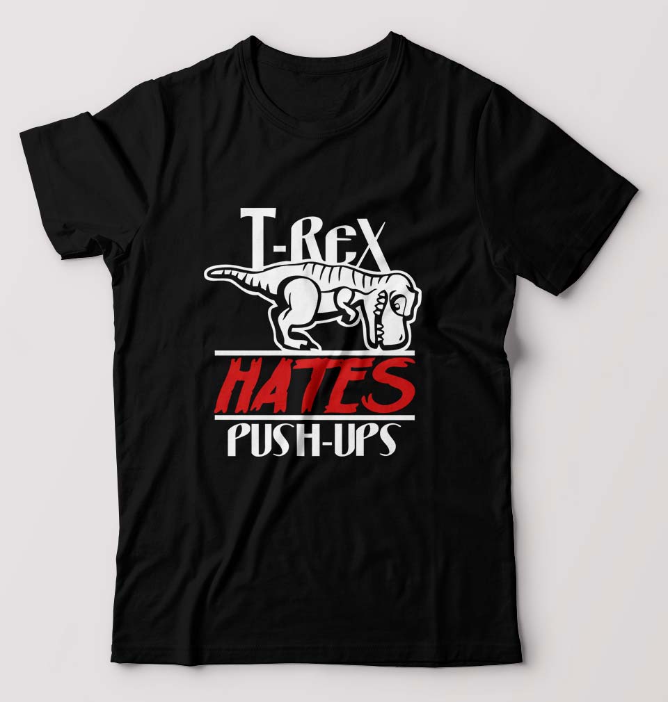 T-Rex Gym Funny T-Shirt for Men-Black-Ektarfa.online