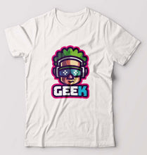 Load image into Gallery viewer, Geek T-Shirt for Men-White-Ektarfa.online
