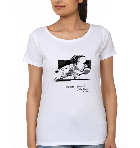 Rod Laver T-Shirt for Women-White-Ektarfa.online