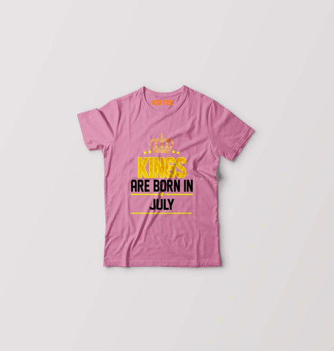Kings Are Born In July Kids T-Shirt for Boy/Girl-Ektarfa.online