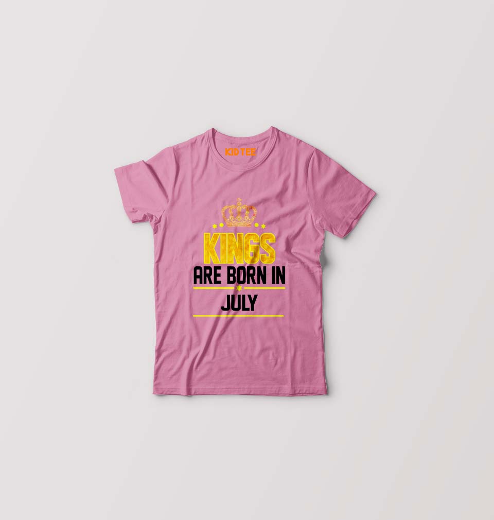 Kings Are Born In July Kids T-Shirt for Boy/Girl-Ektarfa.online