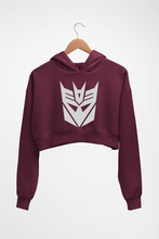 Load image into Gallery viewer, Decepticon Transformers Crop HOODIE FOR WOMEN-Maroon-Ektarfa.online
