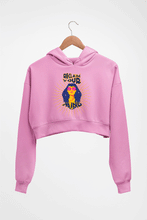 Load image into Gallery viewer, Psychedelic Mind Crop HOODIE FOR WOMEN-Light Baby Pink-Ektarfa.online
