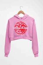 Load image into Gallery viewer, House of the Dragon Crop HOODIE FOR WOMEN-Light Baby Pink-Ektarfa.online
