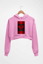 Load image into Gallery viewer, Superman Superhero Crop HOODIE FOR WOMEN-Light Baby Pink-Ektarfa.online
