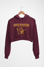Load image into Gallery viewer, True Religion Crop HOODIE FOR WOMEN-Maroon-Ektarfa.online
