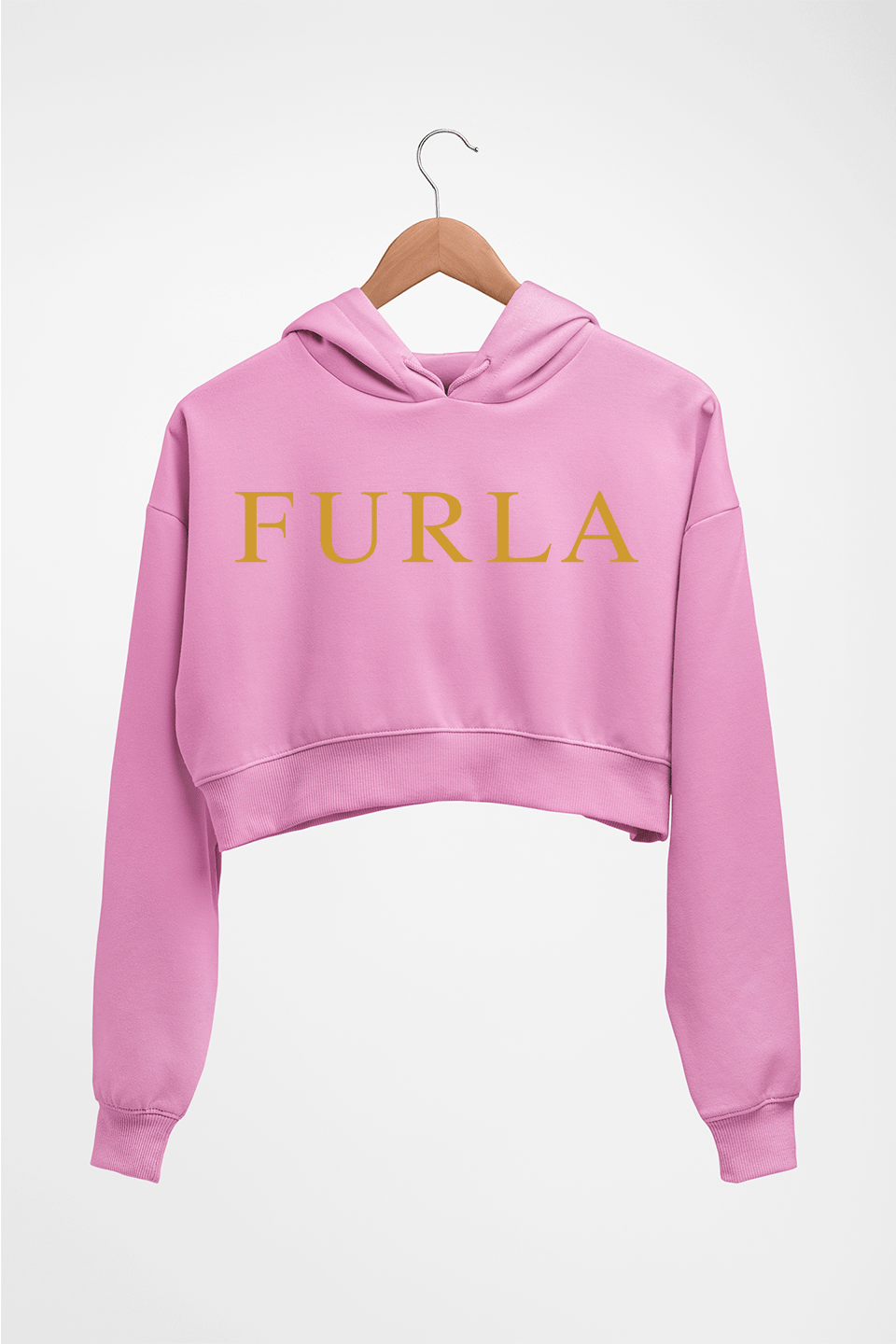 Furla Crop HOODIE FOR WOMEN-Light Baby Pink-Ektarfa.online