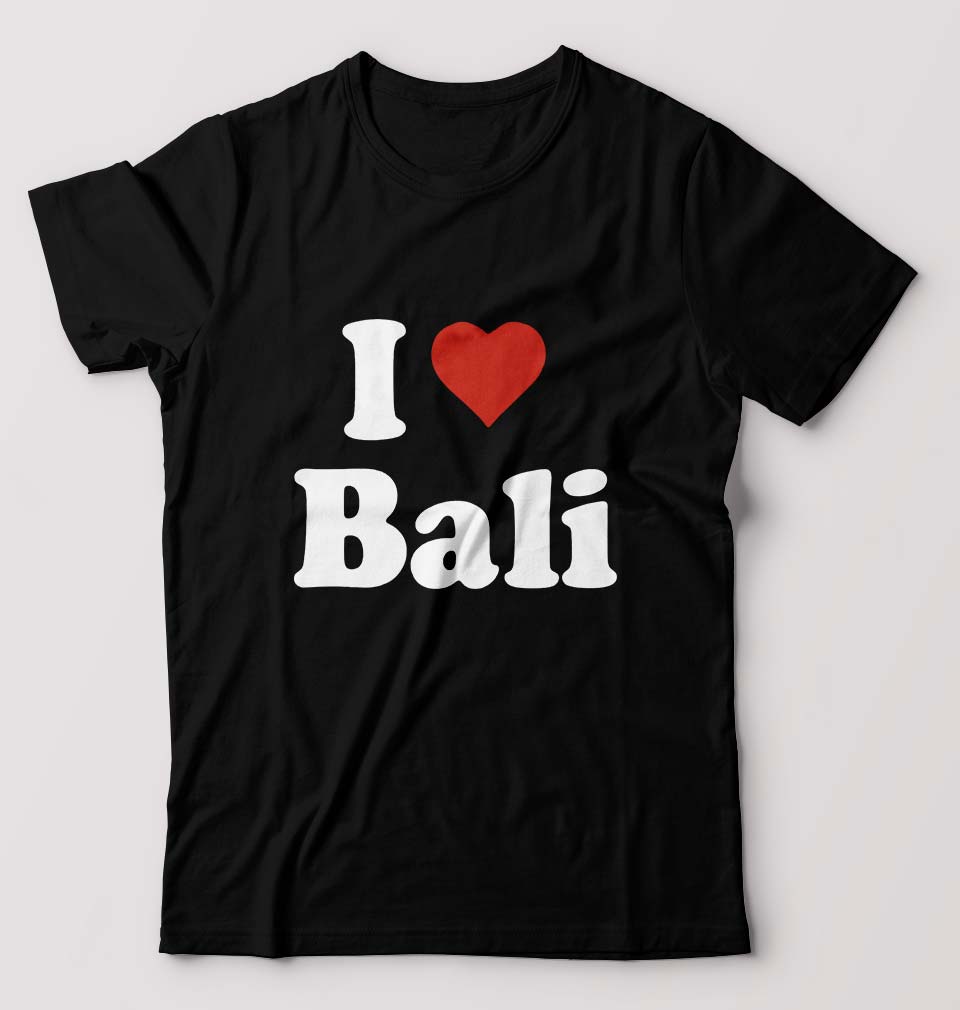 I Love Bali T-Shirt for Men-Black-Ektarfa.online
