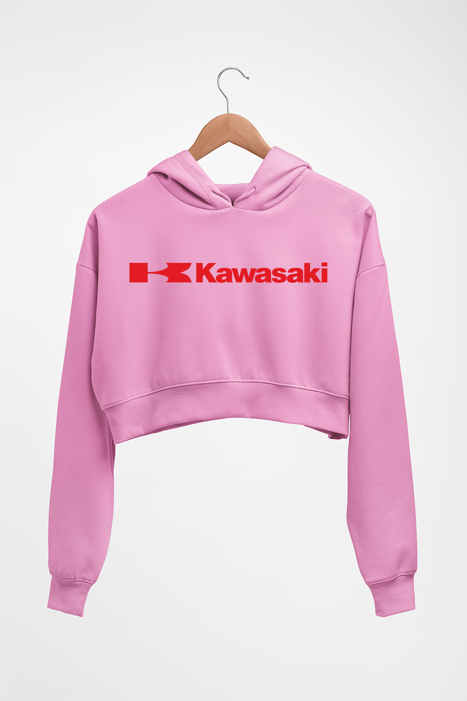 Kawasaki Crop HOODIE FOR WOMEN-Light Baby Pink-Ektarfa.online