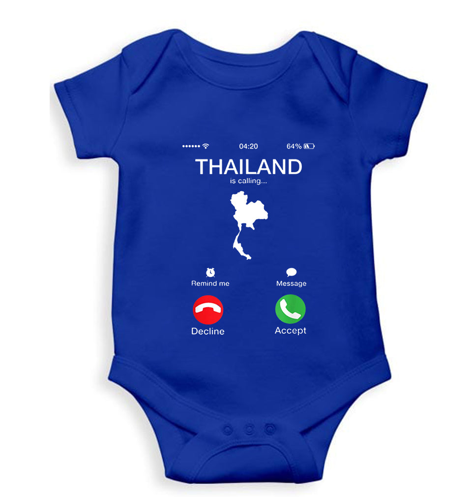 Thailand Calling Kids Romper For Baby Boy/Girl-0-5 Months(18 Inches)-Royal Blue-Ektarfa.online