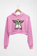 Load image into Gallery viewer, Yoda Star Wars Crop HOODIE FOR WOMEN-Light Baby Pink-Ektarfa.online

