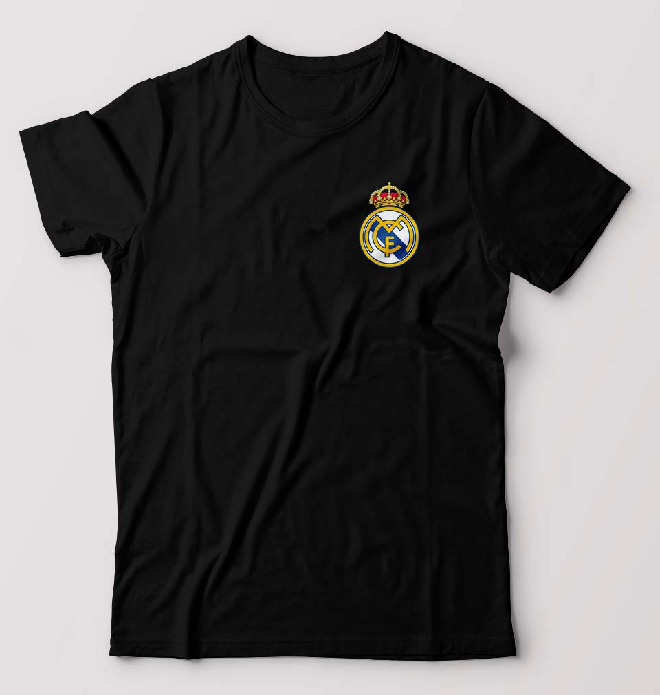 Real Madrid Logo T-Shirt for Men-Black-Ektarfa.online