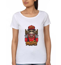 Load image into Gallery viewer, Hip Hop Monkey T-Shirt for Women-White-Ektarfa.online
