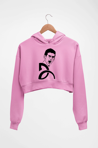 Novak Djokovic Crop HOODIE FOR WOMEN-Light Baby Pink-Ektarfa.online