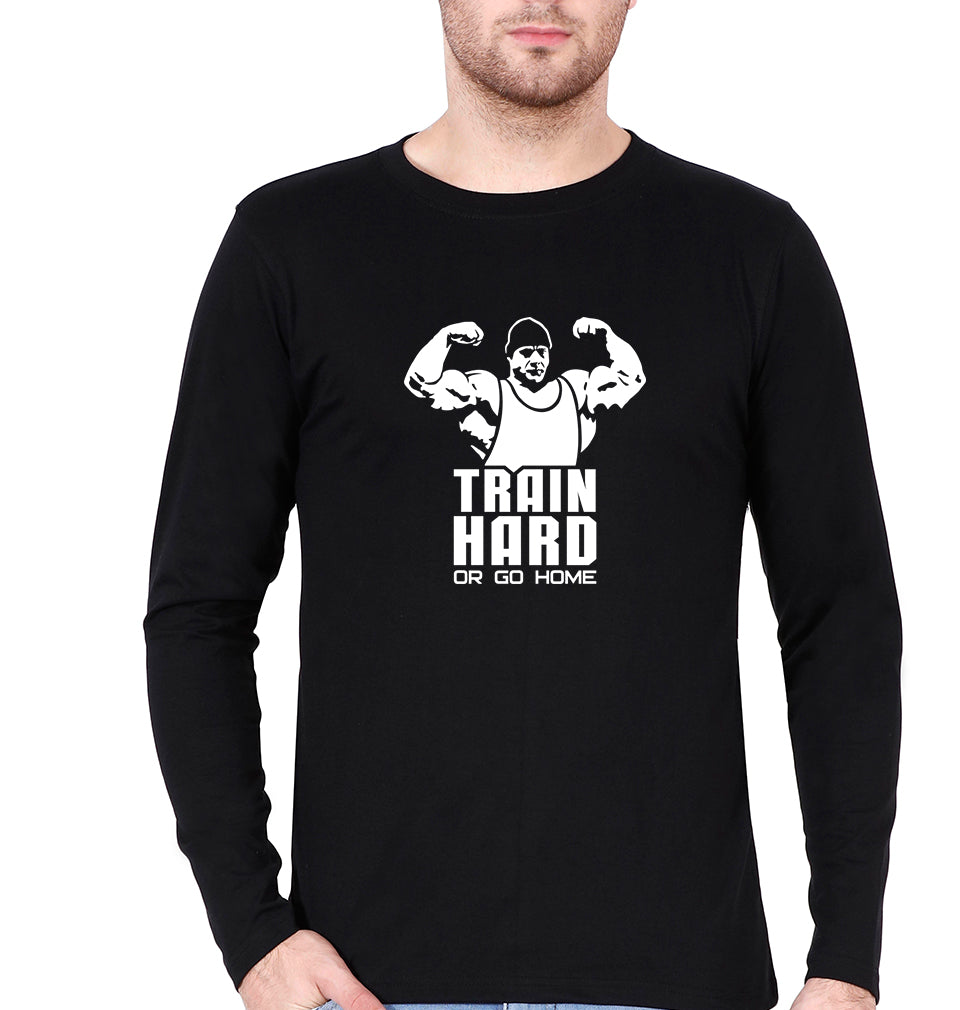 Gym Full Sleeves T-Shirt for Men-Black-Ektarfa.online