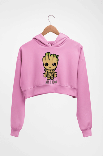 Groot Crop HOODIE FOR WOMEN-Light Baby Pink-Ektarfa.online