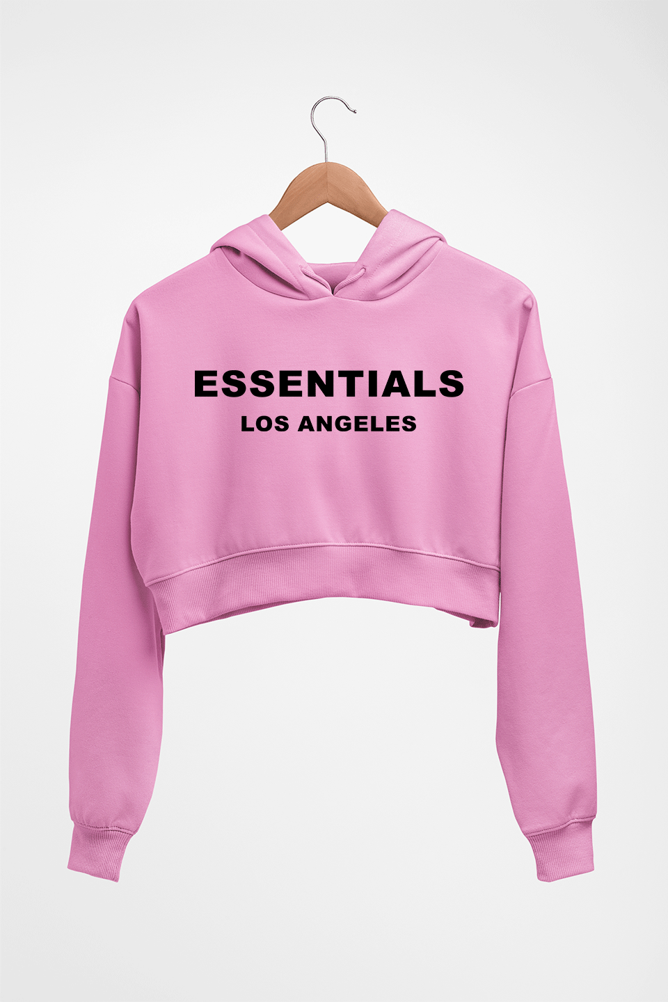 Essentials Crop HOODIE FOR WOMEN-Light Baby Pink-Ektarfa.online