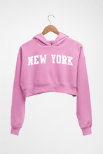 Load image into Gallery viewer, New York Crop HOODIE FOR WOMEN-Light Baby Pink-Ektarfa.online
