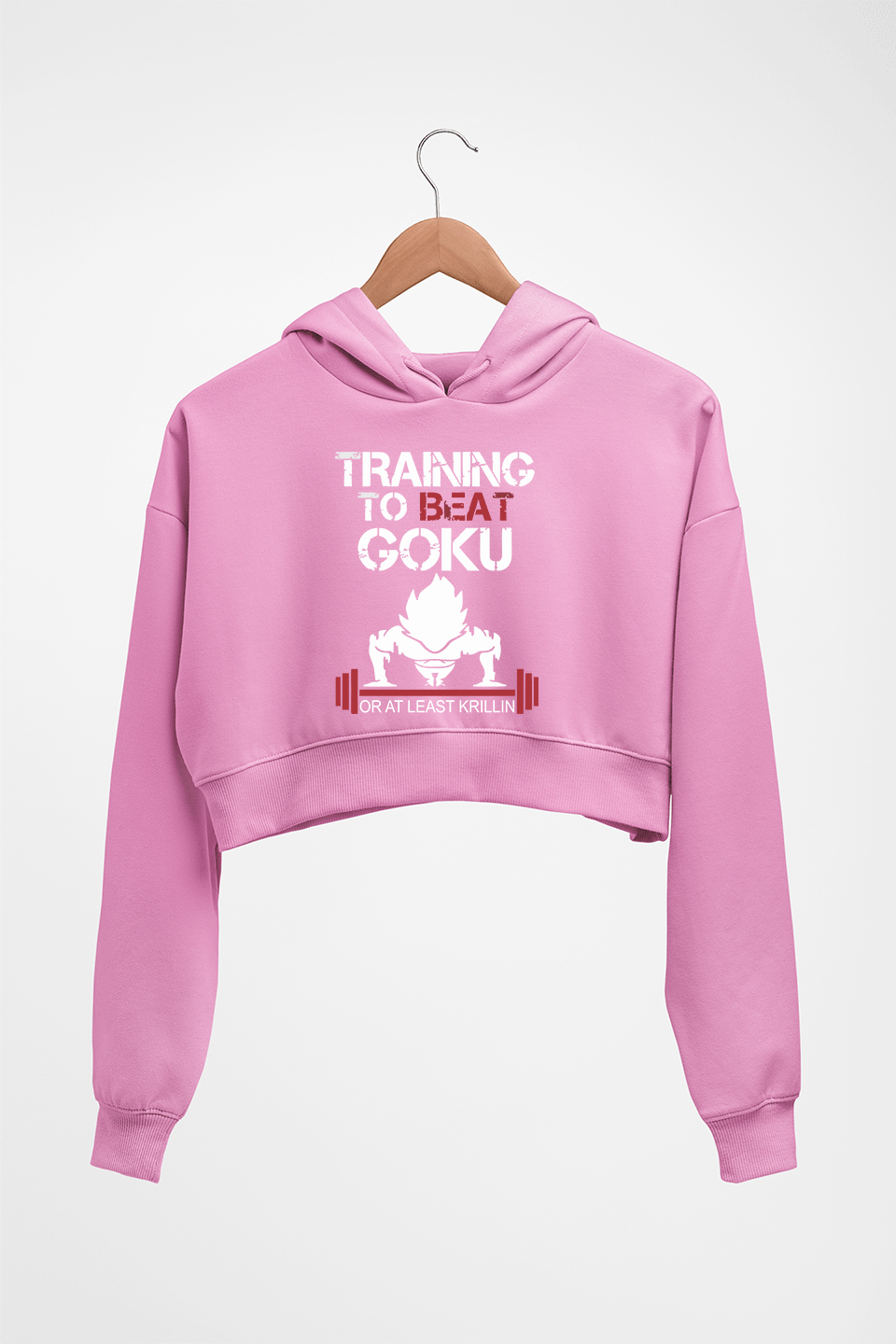 Goku Gym Crop HOODIE FOR WOMEN-Light Baby Pink-Ektarfa.online