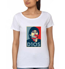 Load image into Gallery viewer, Diego Maradona T-Shirt for Women-White-Ektarfa.online
