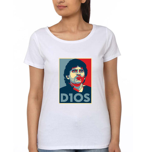 Diego Maradona T-Shirt for Women-White-Ektarfa.online
