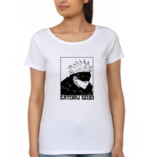 Load image into Gallery viewer, Gojo Satoru Anime T-Shirt for Women-White-Ektarfa.online

