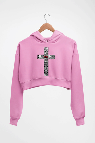 God Crop HOODIE FOR WOMEN-Light Baby Pink-Ektarfa.online