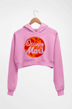 Load image into Gallery viewer, Occupy Mars Elon Musk Crop HOODIE FOR WOMEN-Light Baby Pink-Ektarfa.online
