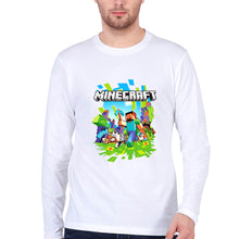Load image into Gallery viewer, Minecraft Full Sleeves T-Shirt for Men-White-Ektarfa.online
