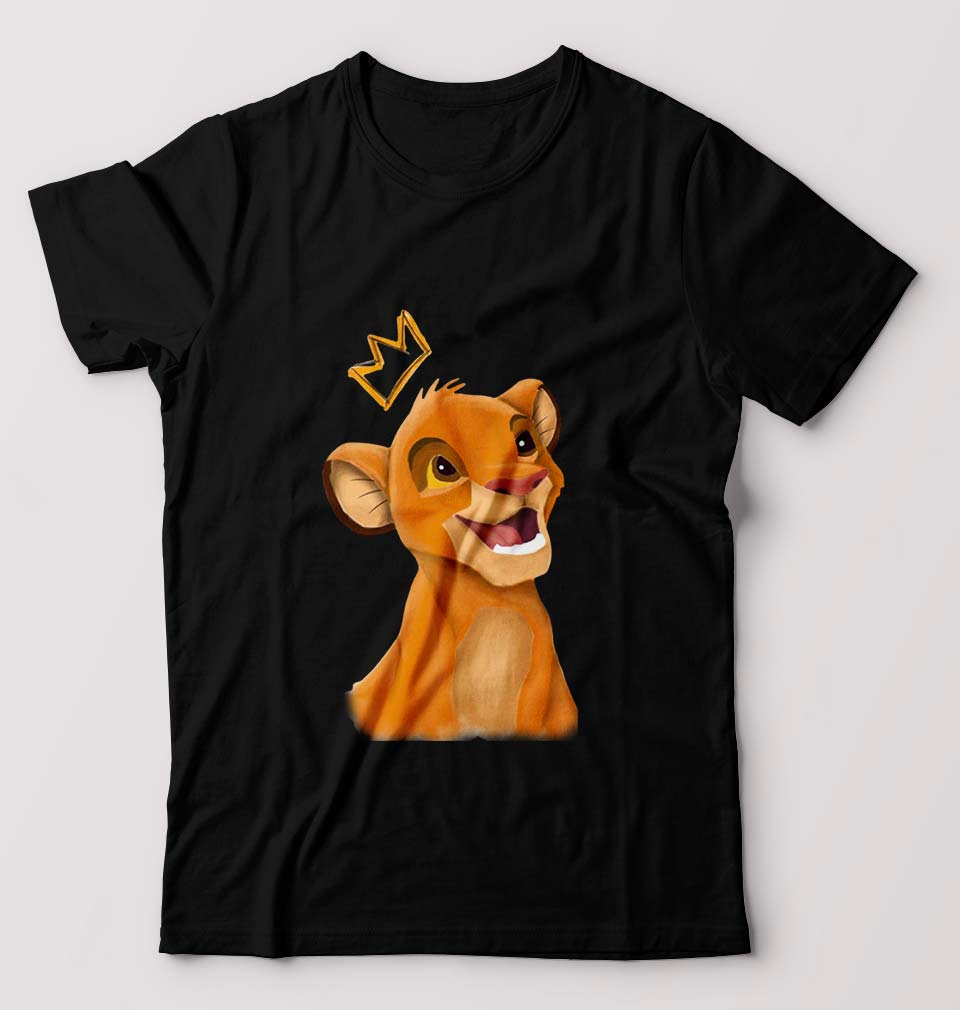 Lion King Simba T-Shirt for Men-Black-Ektarfa.online
