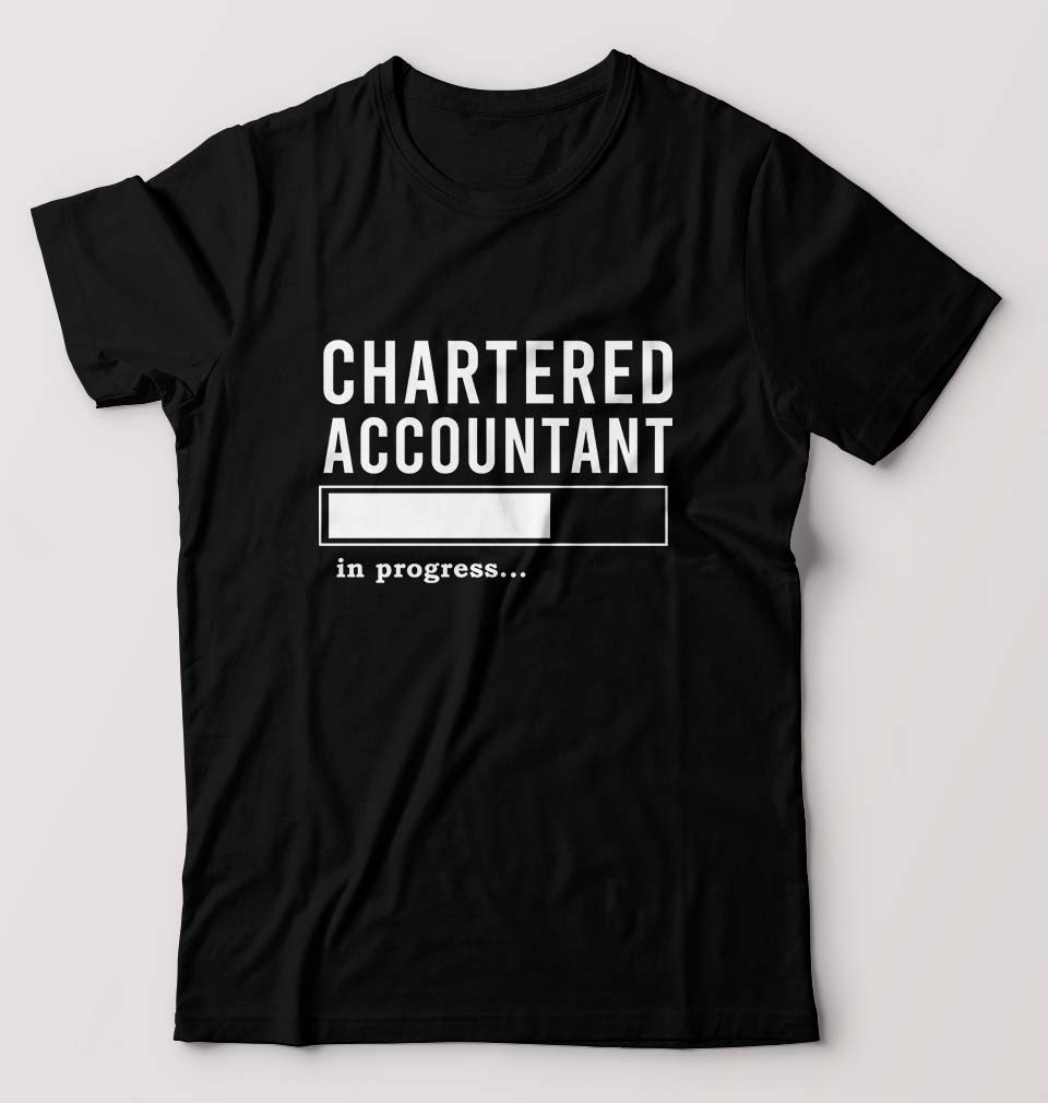 Chartered Accountants(CA) In Progress T-Shirt for Men-Black-Ektarfa.online
