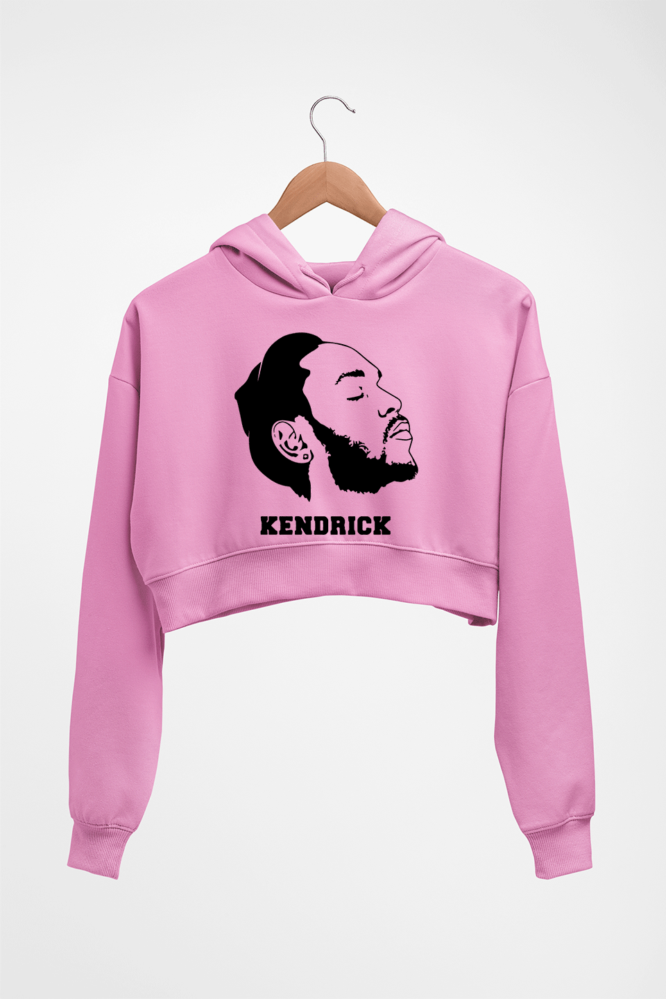 Kendrick Lamar Crop HOODIE FOR WOMEN-Light Baby Pink-Ektarfa.online