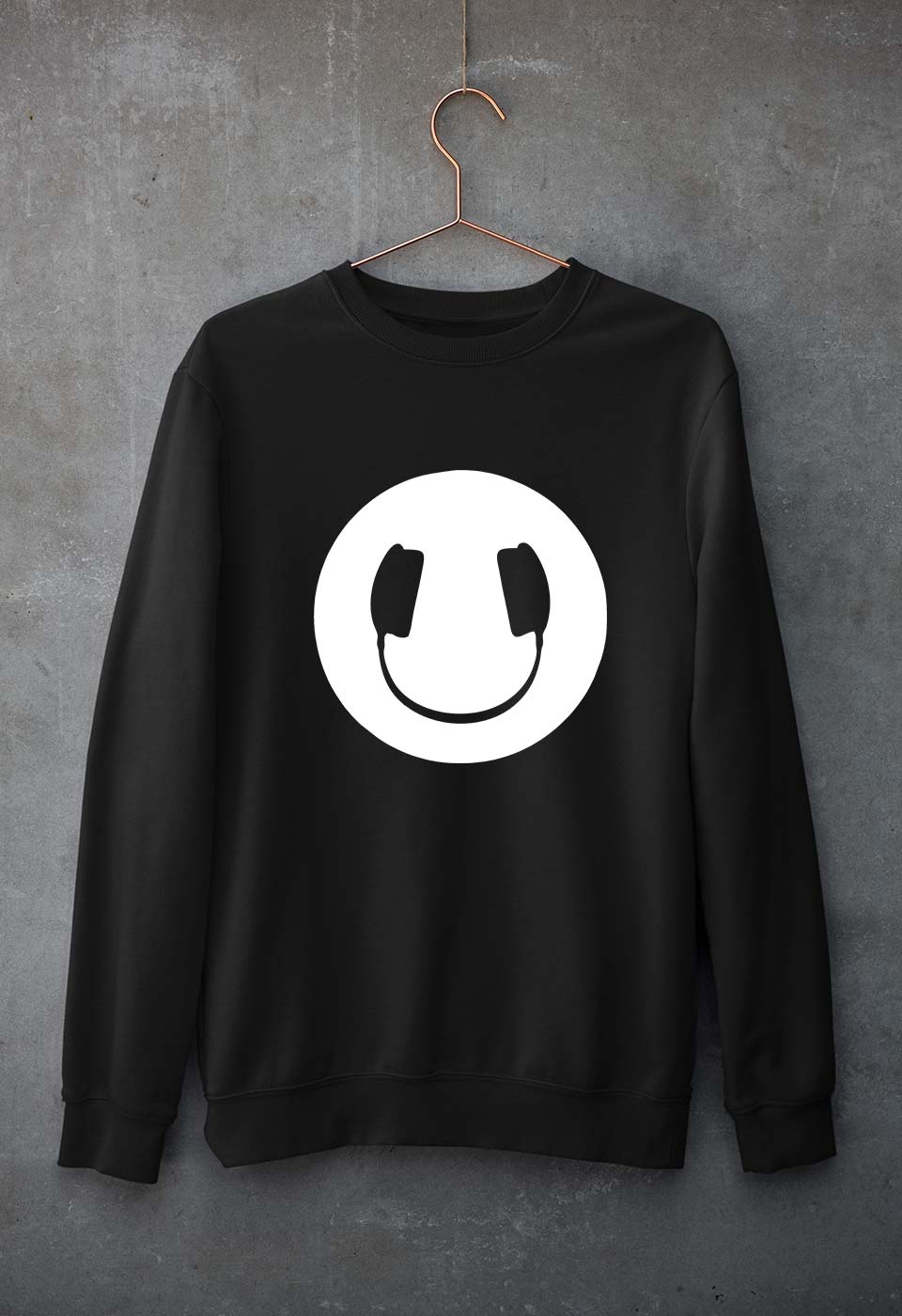 Headphone Eye Unisex Sweatshirt for Men/Women-Black-Ektarfa.online