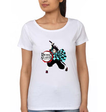 Load image into Gallery viewer, Demon Slayer T-Shirt for Women-White-Ektarfa.online
