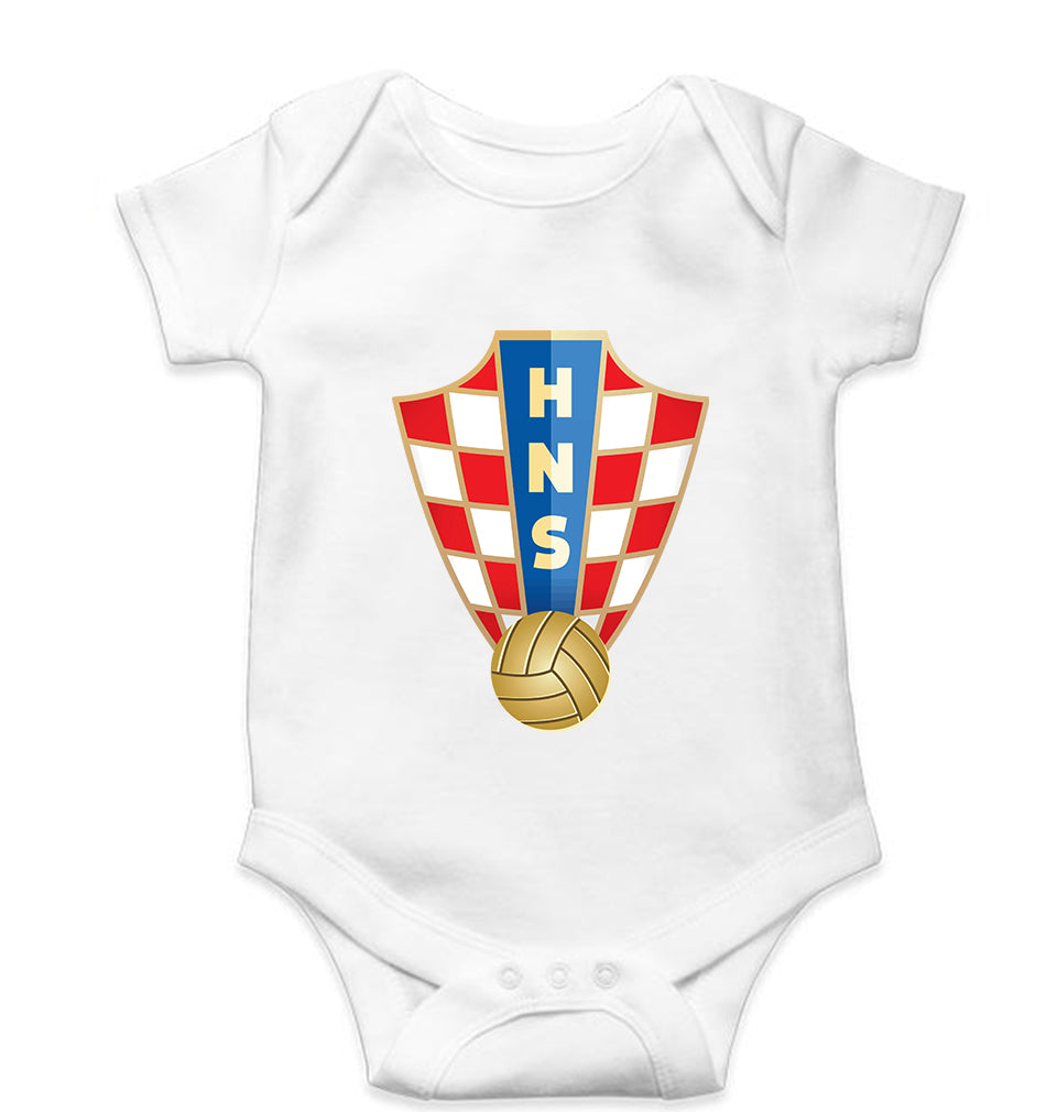 Croatia Football Kids Romper For Baby Boy/Girl-White-Ektarfa.online